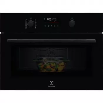 Electrolux LVM6E46Z įmontuojama kombinuota mikrobangų krosnelė su griliu, 46 l, 900 W, liečiamaisiais valdikliais, juoda