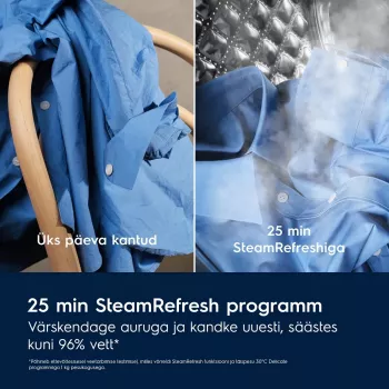 Electrolux SteamCare 700 UniversalDose skalbimo mašina, 10 kg, 1600 aps./min, balta