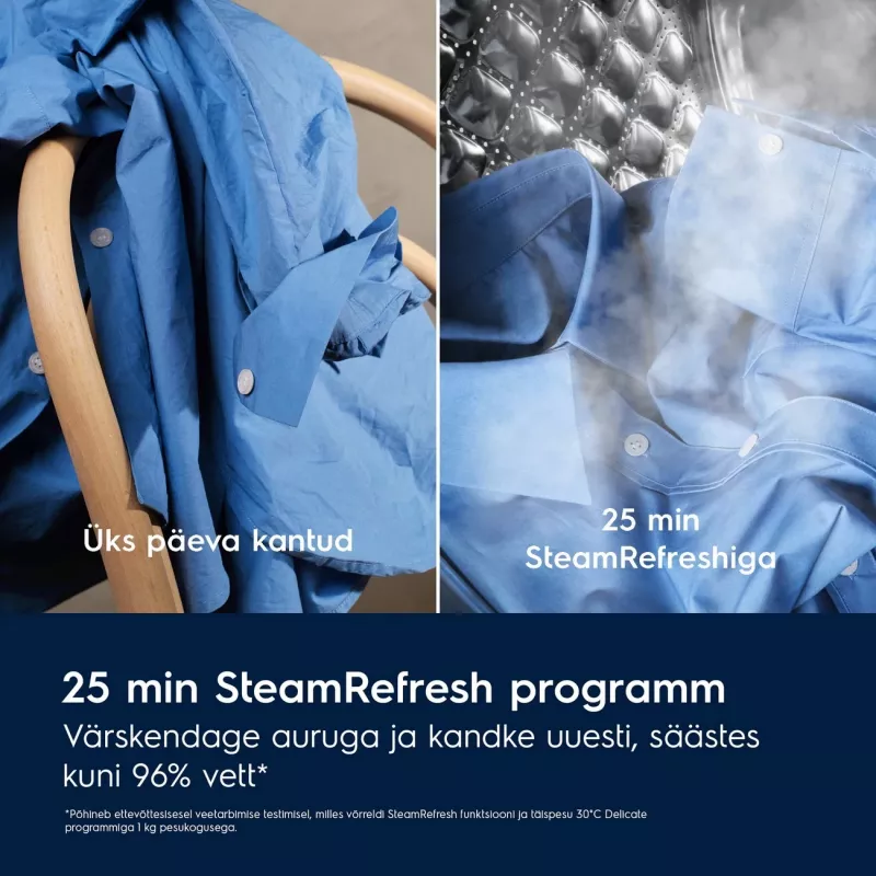 Electrolux SteamCare 700 UniversalDose skalbimo mašina, 10 kg, 1600 aps./min, balta