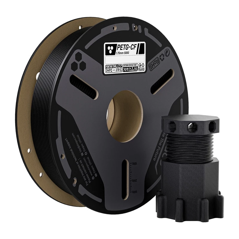 ELEGOO PETG-CF Filament (Juoda) 1,75mm 0.5kg