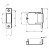 ELEKTRA-PLUS elektrinis užraktas R1-24.10 24V DC fail-safe mortise spyna (3000N)