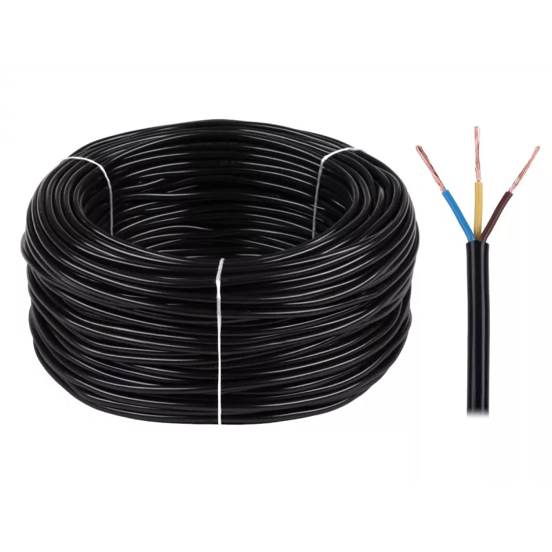 ELEKTROKABEL Electric Cable OMY 3x1 300/300V Black