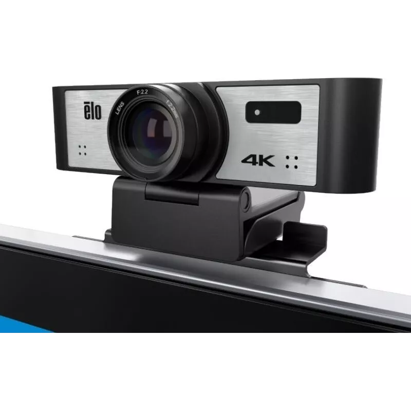 „Elo 4K konferencinė kamera su USB-C, nuotolinio valdymo pultu, 1,8 m kabeliu, suderinama su „Elo“ 03 serijos jutikliniais ekranais (E988153)“