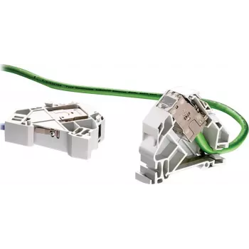 ELOTOUCH TE Connectivity AMP Netconn DIN bėgio adapteris, tuščias, 1 Keystone lizdas, šviesiai pilkas 1711897-1