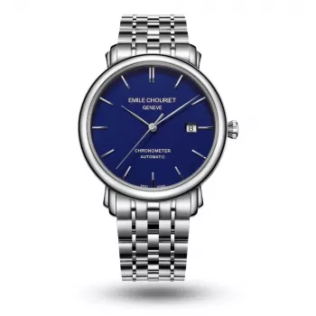 EMILE CHOURIET Vyriškas 001168G406698 Automatinis Nardymo Laikrodis 40mm Juodas Ciferblatas Nerūdijančio Plieno Apyrankė