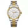 EMILE CHOURIET Vyriškas automatinis laikrodis 091155G656280 40mm nerūdijantis plienas antracito pilkas ciferblatas juoda oda