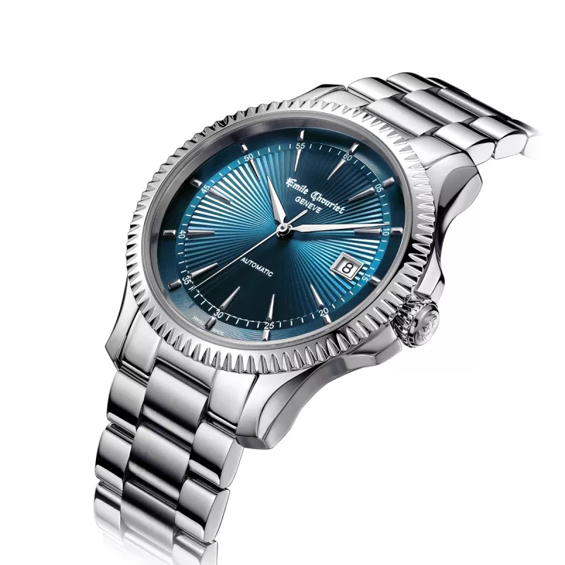 EMILE CHOURIET Vyriškas automatinis laikrodis 40mm nerūdijantis plienas juodas ciferblatas