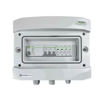 EMITER Switchgear Attached AC Hermetic IP65 su viršįtampio ribotuvu AC Noark 2 tipo, 40A 3 fazės, RCD A tipo 63A/300mA