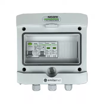 EMITER Skirstomasis Įrenginys AC Hermetinis IP65 su Apsaugos Nuo Viršįtampių Įtaisu AC Noark 2 Tipo, 16A 1 Fazė, RCD A Tipo 40A/300mA