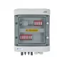 EMITER Switchgear Attached DCAC Hermetic IP65 EMITTER su DC viršįtampio ribotuvu Dehn 1000V 2 tipas, 2 x PV string, 2 x MPPT // og. AC Dehn 2 tipas, 16A 3-F, RCD A tipas 40A/300mA