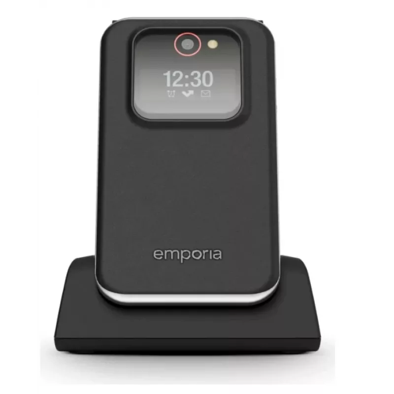 Emporia emporiaJOY V228 Flip Phone, 4G LTE, Large Buttons, 2.8 inch TFT Display, Black