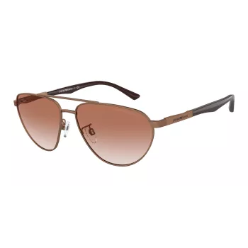EMPORIO ARMANI EA2125-300413 Vyriški stačiakampiai akiniai nuo saulės - Matinio juodo rėmelio, pilkų gradientinių lęšių