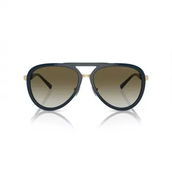 EMPORIO ARMANI EA2145-33598E Vyriški kvadratiniai akiniai nuo saulės matiniai juodi tamsiai pilki 59mm