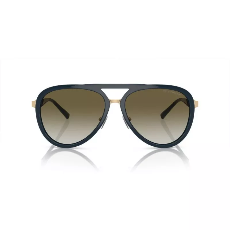 EMPORIO ARMANI EA2145-33598E Vyriški kvadratiniai akiniai nuo saulės matiniai juodi tamsiai pilki 59mm