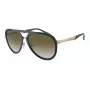 EMPORIO ARMANI EA2145-33598E Vyriški kvadratiniai akiniai nuo saulės matiniai juodi tamsiai pilki 59mm