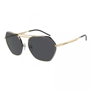 EMPORIO ARMANI EA2148-301387 Vyriški akiniai nuo saulės, matinis juodas rėmelis, tamsiai pilki lęšiai, 56 mm