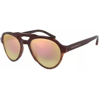 EMPORIO ARMANI EA4128F57494Z Vyriški stačiakampiai akiniai nuo saulės, matinio juodo rėmelio, pilki lęšiai, 54/21/140 mm
