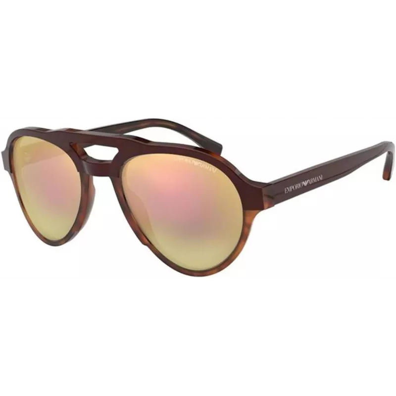 EMPORIO ARMANI EA4128F57494Z Vyriški stačiakampiai akiniai nuo saulės, matinio juodo rėmelio, pilki lęšiai, 54/21/140 mm