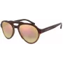 EMPORIO ARMANI EA4128F57494Z Vyriški stačiakampiai akiniai nuo saulės, matinio juodo rėmelio, pilki lęšiai, 54/21/140 mm