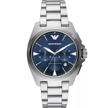 Emporio Armani Luigi Vyrų Kvarcinis Laikrodis AR11411 41mm Juodas Ciferblatas Odinis Dirželis