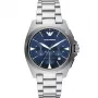 Emporio Armani Luigi Vyrų Kvarcinis Laikrodis AR11411 41mm Juodas Ciferblatas Odinis Dirželis
