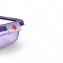 EMSA ONECLICK šviežio maisto laikymo indas 2,3 L, stačiakampis, violetinis dangtis, hermetiškas, nepralaidus, be BPA, tinka mikrobangų krosnelei ir indaplovei 3110601760