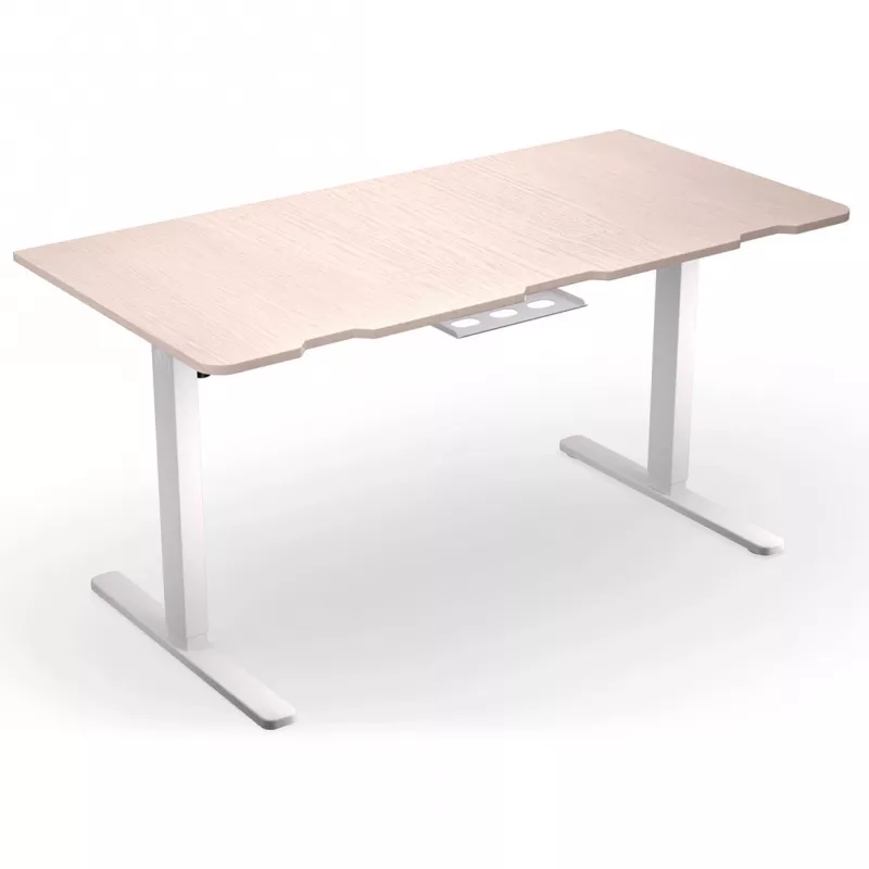 ENDORFY Atlas L Electric reguliuojamo aukščio stovimas stalas, šviesi mediena, 1400x600 mm