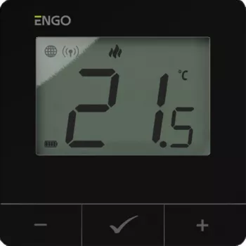 ENGO Controls E25-BATB Smart Wi-Fi Termostatas, Montuojamas Ant Paviršiaus, Baltas