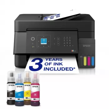 Epson EcoTank ET-4900 Daugiafunkcis rašalinis spausdintuvas - Spausdinimas, Skenavimas, Kopijavimas, Faksas - A4 - Wi-Fi, Ethernet, USB - Dvipusis spausdinimas - Dokumentų tiektuvas - Spalvotas LCD jutiklinis ekranas