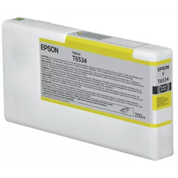 Epson T653400 geltonų dažų kasetė (200 ml, pigmentiniai, UltraChrome HDR) skirta Stylus Pro 4900/7890/7900/9890/9900