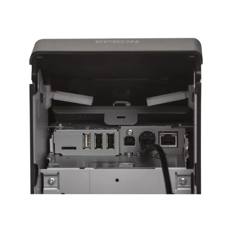 Epson TM m30II-S (012A0) kvitų spausdintuvas - terminis linijinis - ritinys (79,5 mm) - 203 x 203 dpi - iki 250 mm/sek. - USB 2.0, LAN, USB 2.0 Host, Lightning - automatinis pjaustytuvas - juodas