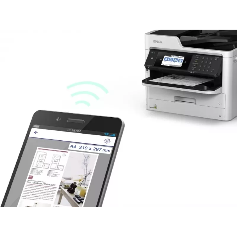 Epson WorkForce Pro WF-M5799DWF Spausdintuvas Rašalinis Nespalvotas MFP A4, Skaitiklis Nuo 20K iki 60K (Naudotas)