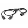 Equip 112210 Power Splitter Cable, 1.6 m, C14 į 2x C13, juoda