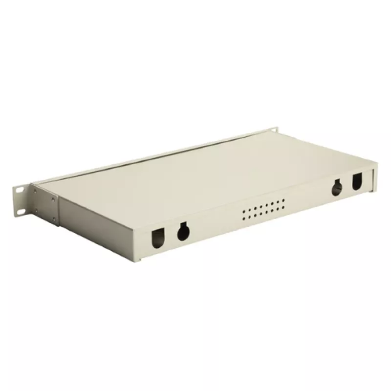 EQUIP 19 inch Fiber Optic Space Box korpusas, 1U, plieninis, žalias, be panelio