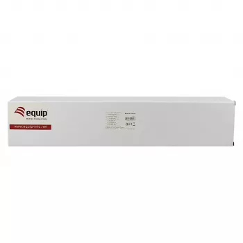 Equip 19 colių kabelių tvarkymo skydelis, 5 plastikiniai žiedai, plienas, 1U, juodas (RAL 9005)