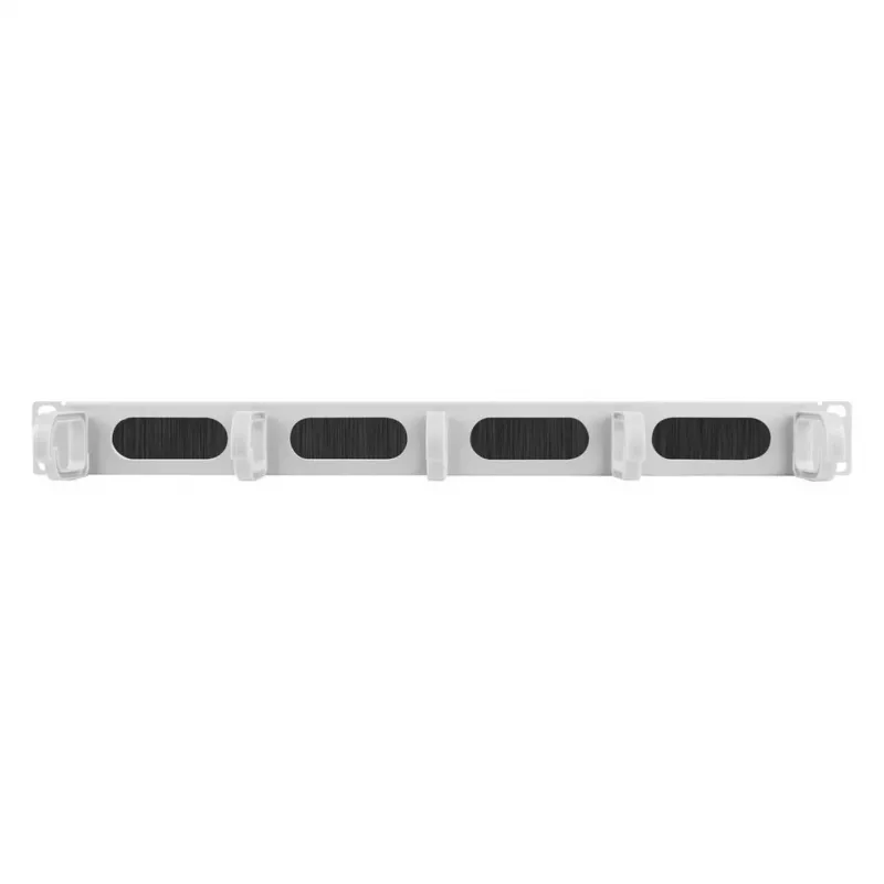 Equip 19 colių kabelių tvarkymo skydelis su 5 plastikiniais žiedais, plieninis, 1U, RAL7035