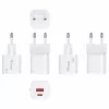 Equip 245526 2 prievadų USB-C PD3.0 / USB-A GaN 20W sieninis įkroviklis, baltas