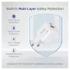 Equip 245526 2 prievadų USB-C PD3.0 / USB-A GaN 20W sieninis įkroviklis, baltas