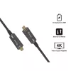 EQUIP 578203 USB-C į USB-C aktyvus optinis kabelis 7,5 m 4K@60Hz 10Gbps PD 60W juodas