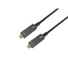 EQUIP 578203 USB-C į USB-C aktyvus optinis kabelis 7,5 m 4K@60Hz 10Gbps PD 60W juodas