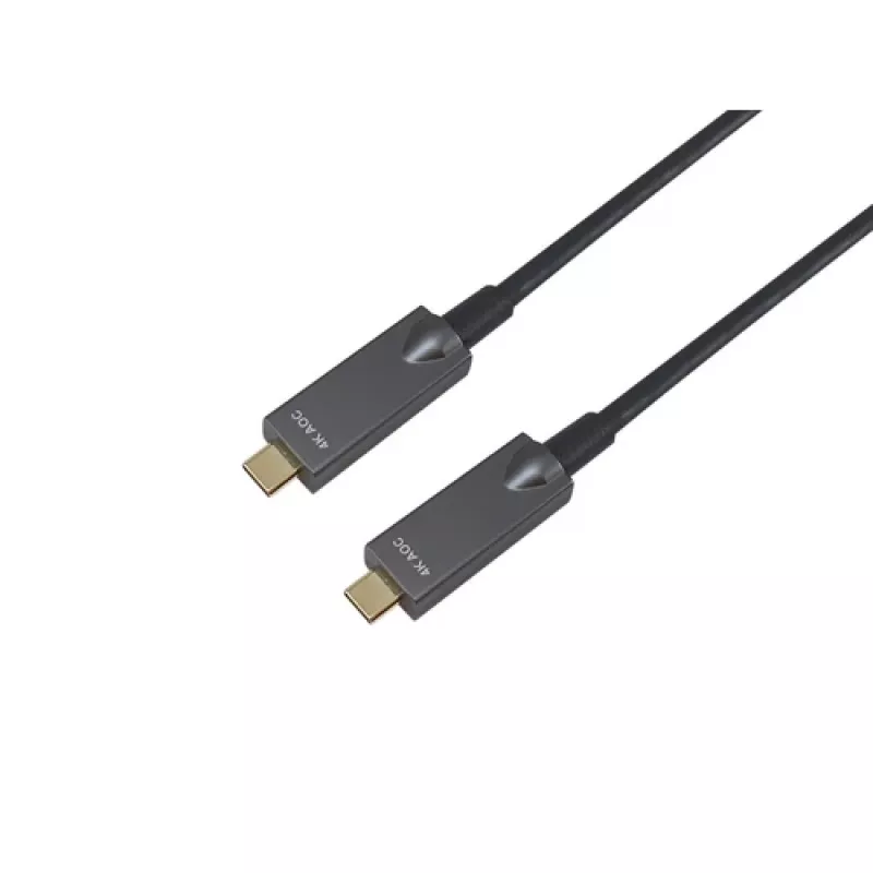 EQUIP 578203 USB-C į USB-C aktyvus optinis kabelis 7,5 m 4K@60Hz 10Gbps PD 60W juodas