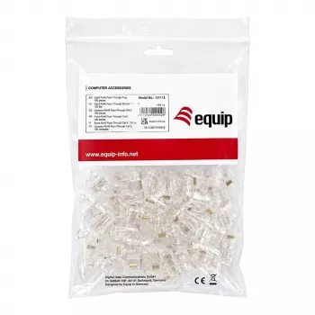 Equip Cat.6A RJ45 ekranuotas kištukas, montuojamas be įrankių (100 vnt. pakuotė)