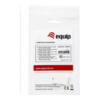 Equip Keystone Coupler USB 3.2 Gen 2 USB-C į USB-C, Moteris į Moterį, Baltas