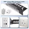 Equip Keystone Coupler USB 3.2 Gen 2 USB-C į USB-C, Moteris į Moterį, Baltas
