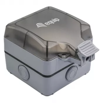 EQUIP paviršinė montavimo dėžutė 1 prievado Keystone neekranuota lauko pilka IP44