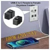Equip USB-C Keystone mova, USB 3.2 Gen 2, USB-C moteriška į moterišką, juoda