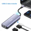 EQUIP USB-C Multiport Adapter su 2x HDMI, RJ45, 2x USB-A, USB-C PD 100W, pilka
