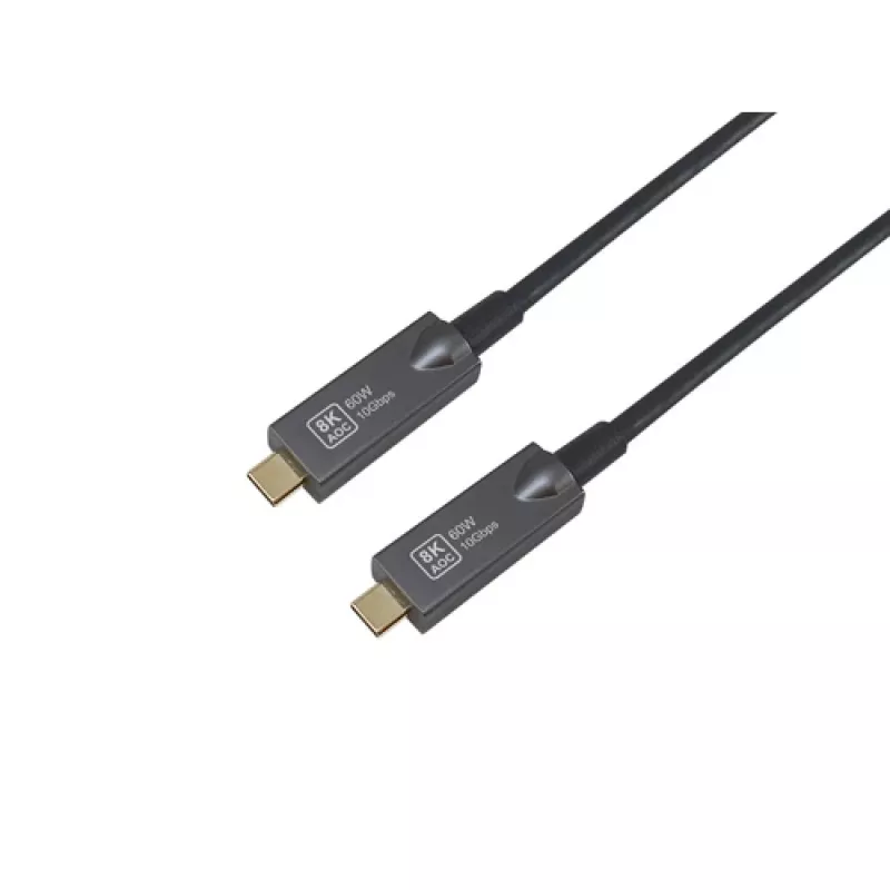 EQUIP USB-C į C aktyvus optinis kabelis 7,5 m 8K 60Hz PD 60W 10Gbps juodas