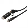 Equip USB-C į USB-C + HDMI adapteris su 100W Power Delivery, 4K 60Hz, aliuminio