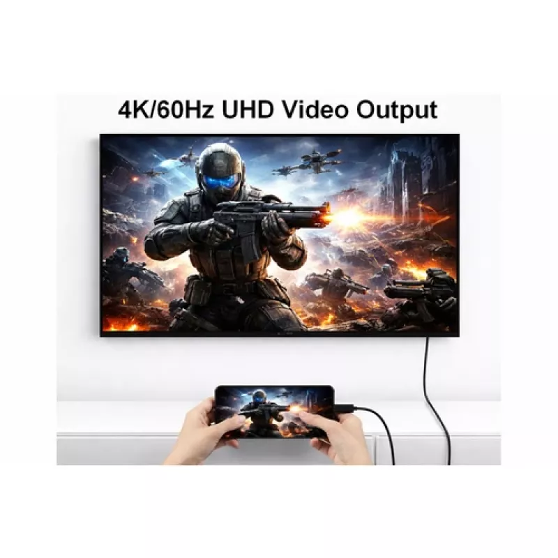 Equip USB-C į USB-C + HDMI adapteris su 100W Power Delivery, 4K 60Hz, aliuminio